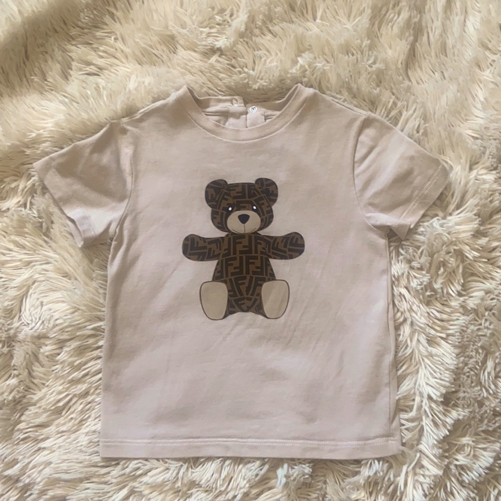 Fendi
Kid's Monogram Bear T-Shirt, Size 24M